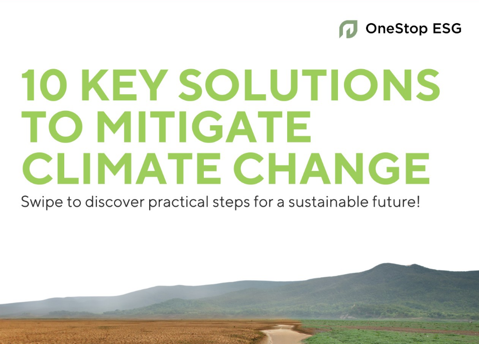 10 key solutions to mitigate climate change