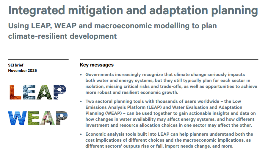 Integrated Mitigation and Adaptation Planning