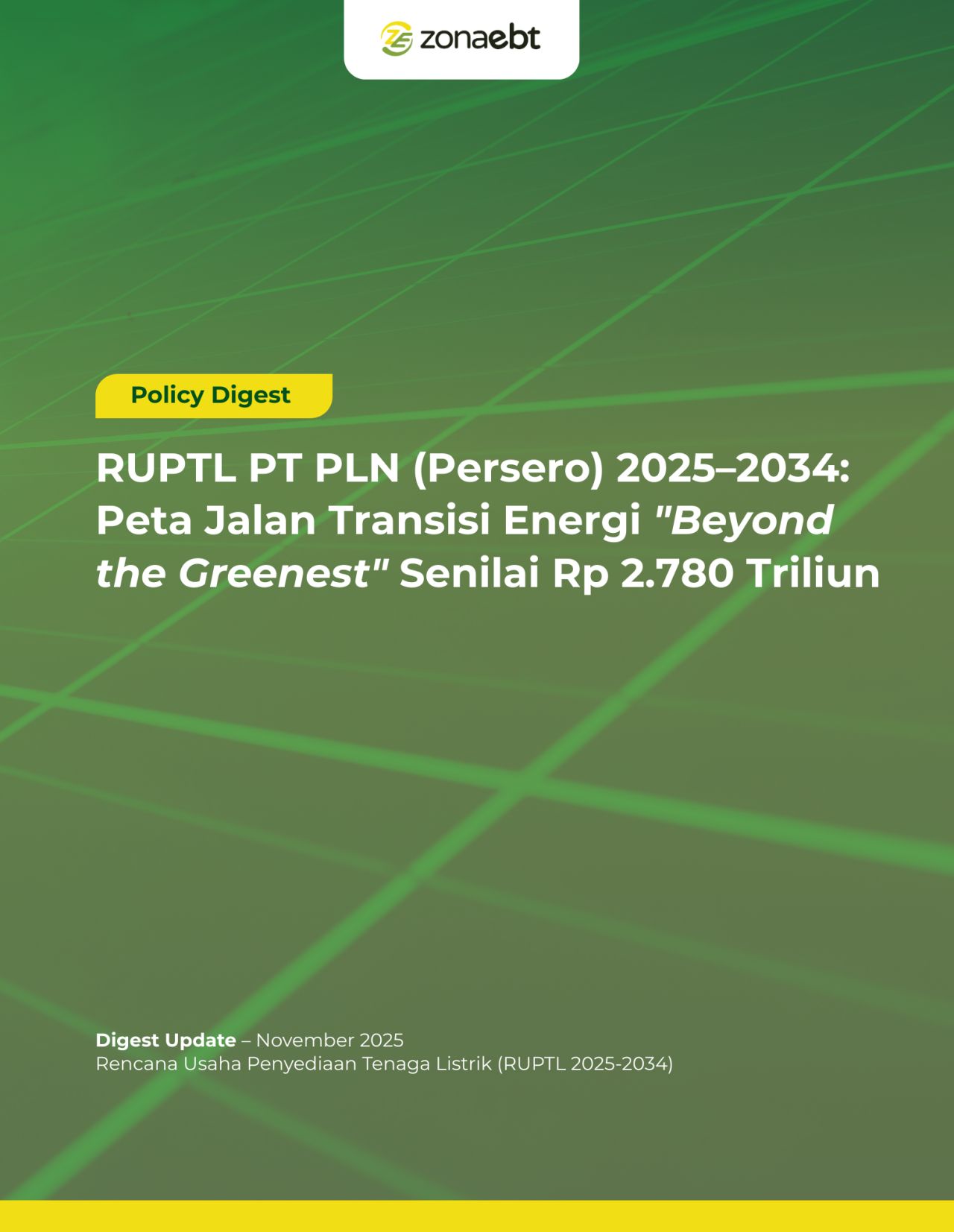 RUPTL PT PLN (Persero) 2025-2034: peta jalan transisi energi 