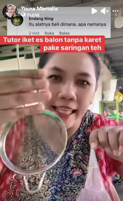 Tutorial Ikat Es Batu Tanpa Karet Pake Saringan Teh 